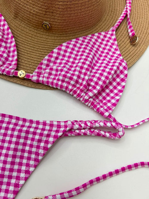 Berry Pink Checkered Set