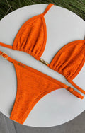 Positano Orange Adjustable Brazilian Bikini Set