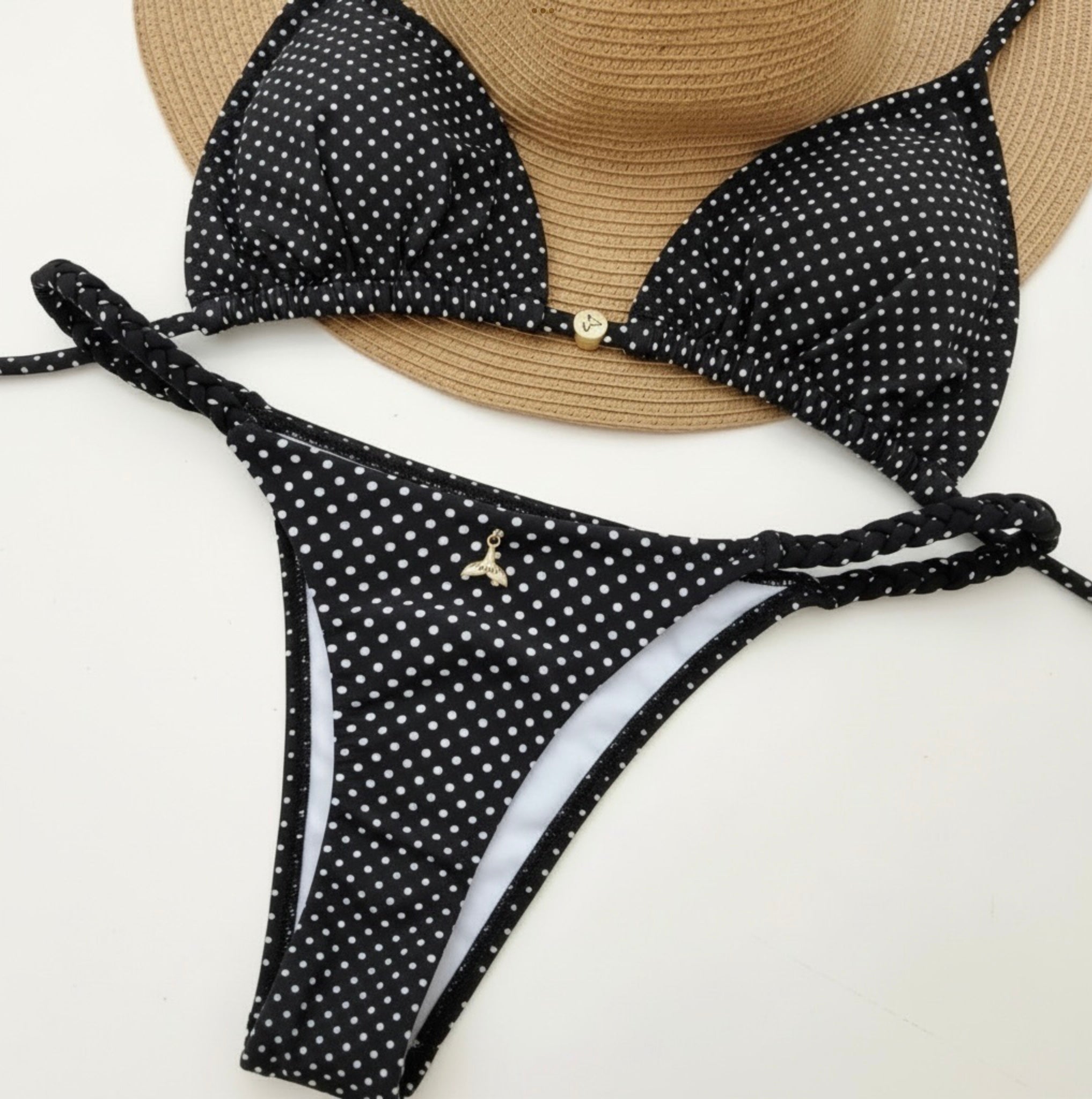 Black Polka Dot Set
