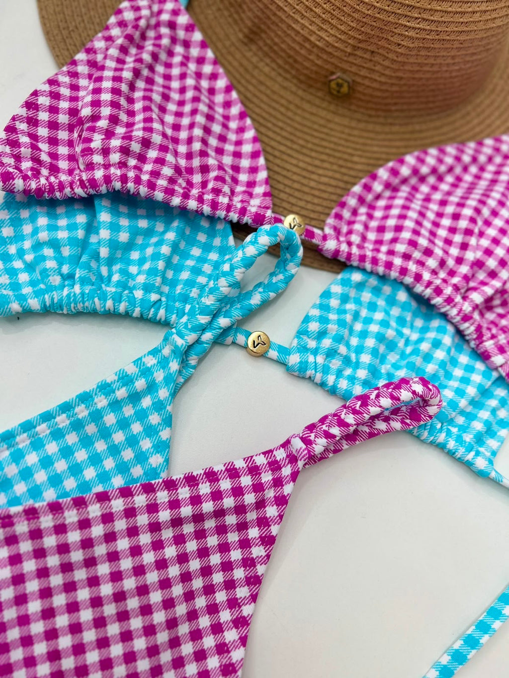 Turquoise Checkered Set
