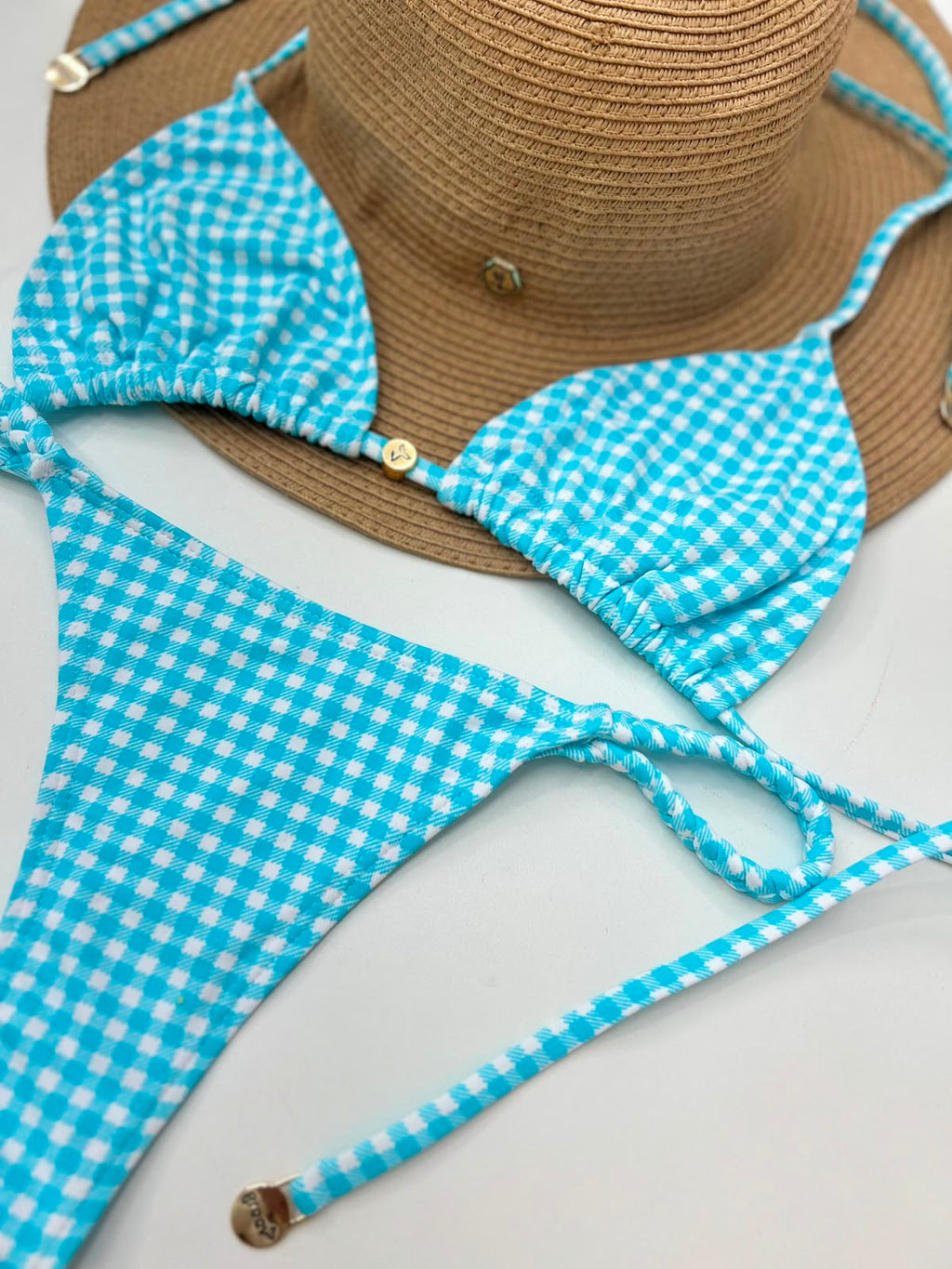 Turquoise Checkered Set