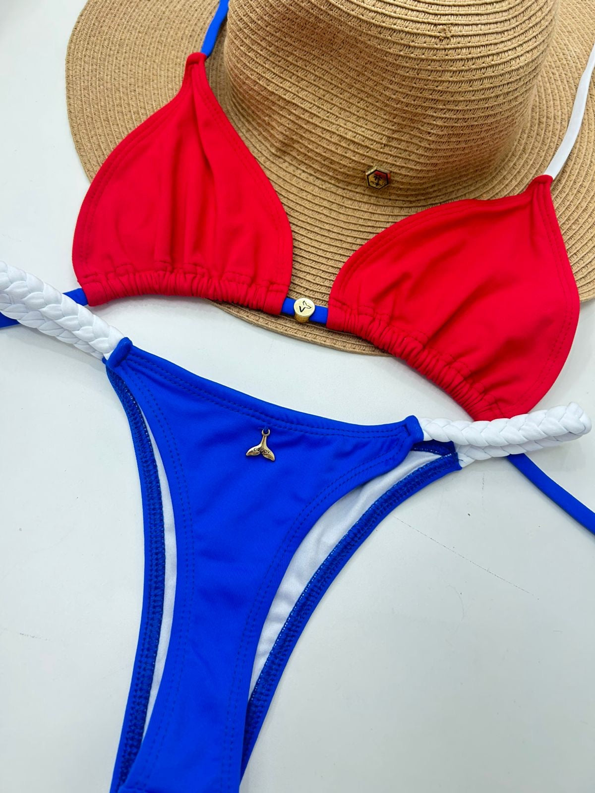 Red and Blue Braided Brazilian Sets