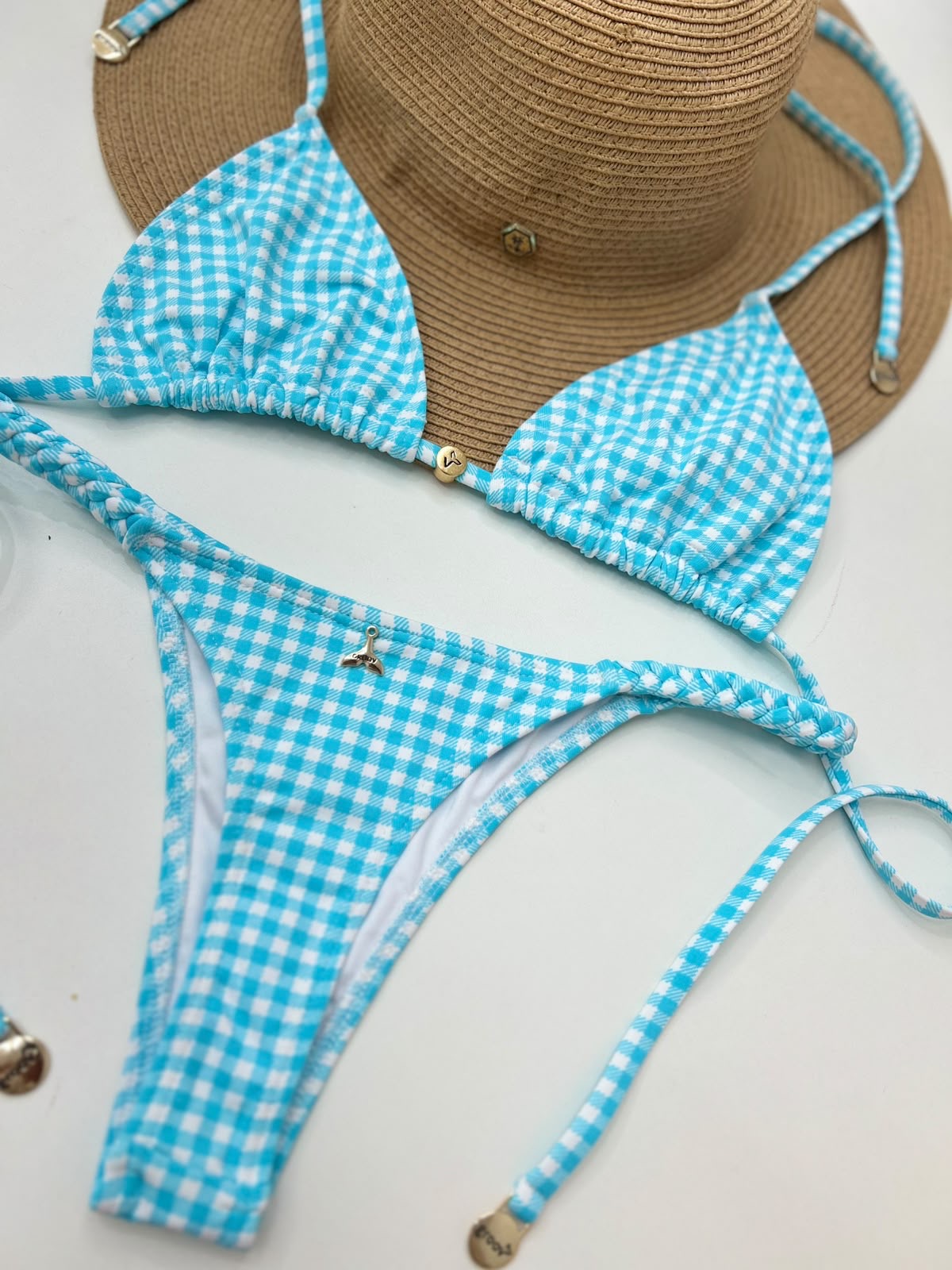 Turquoise Checkered Set