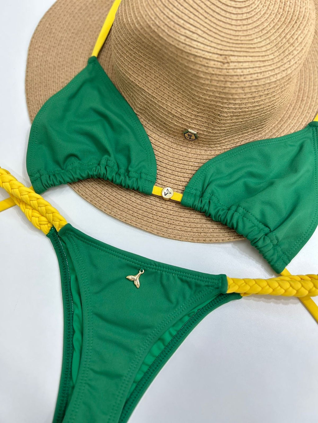 Green and Yellow Brazilian Braided Set