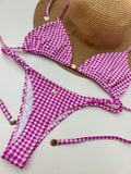 Berry Pink Checkered Set